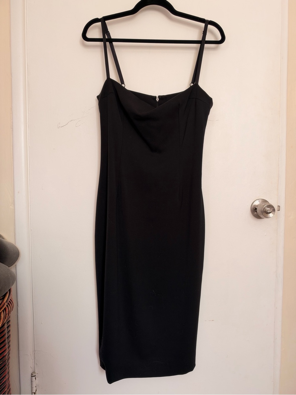 Vintage Dolce & Gabbana Black Bodycon Dress Leopard Lining Y2K Made in Italy M